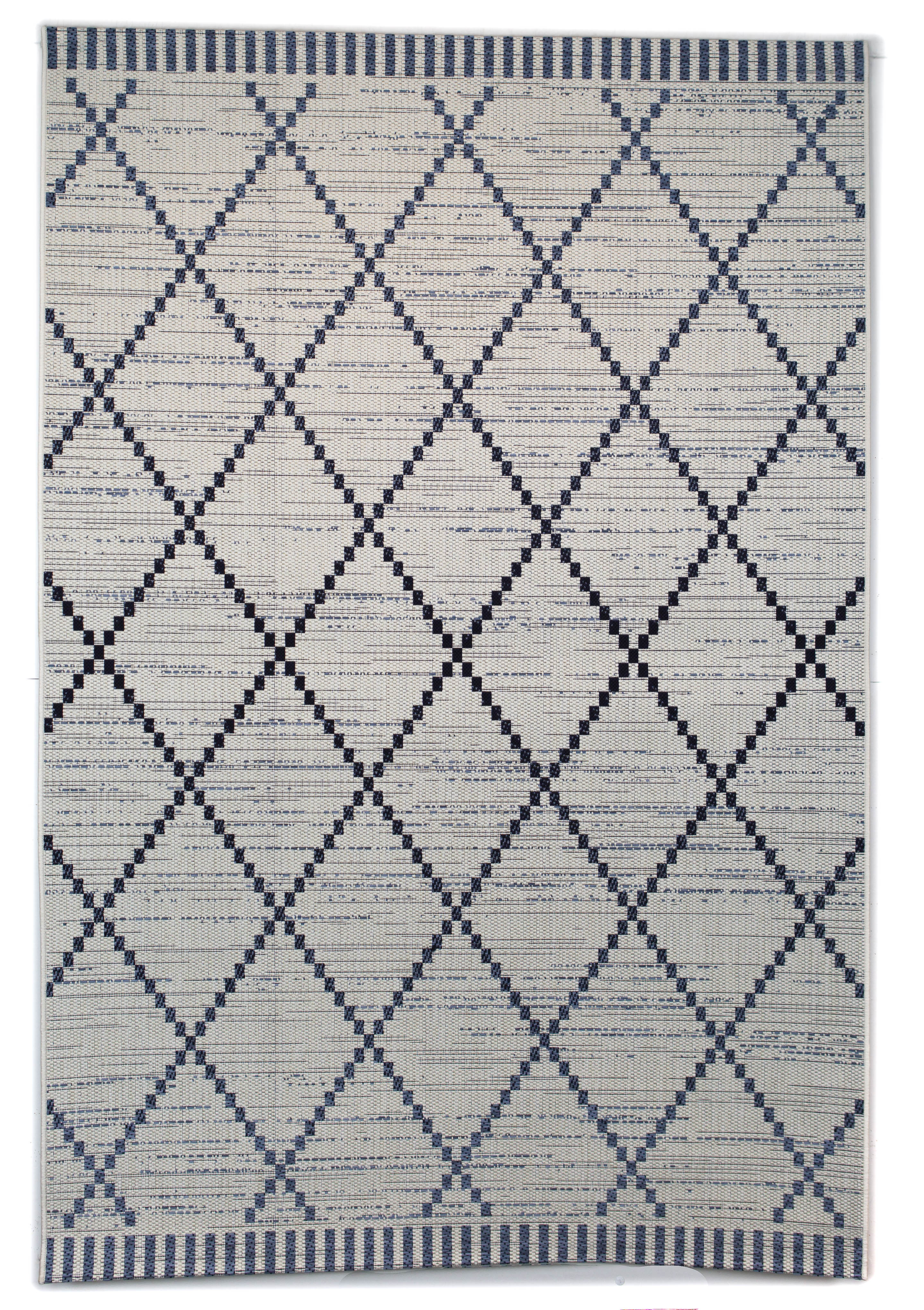 Havana Block Diamond White Faded Denim Weft