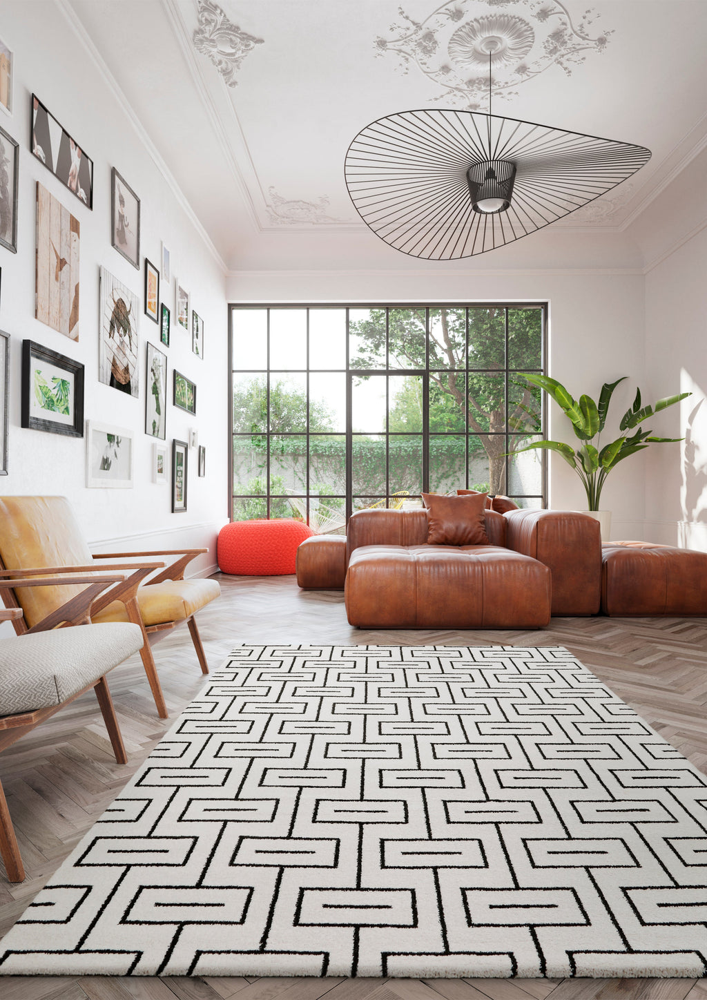 Belle Geometrical Square Line Design