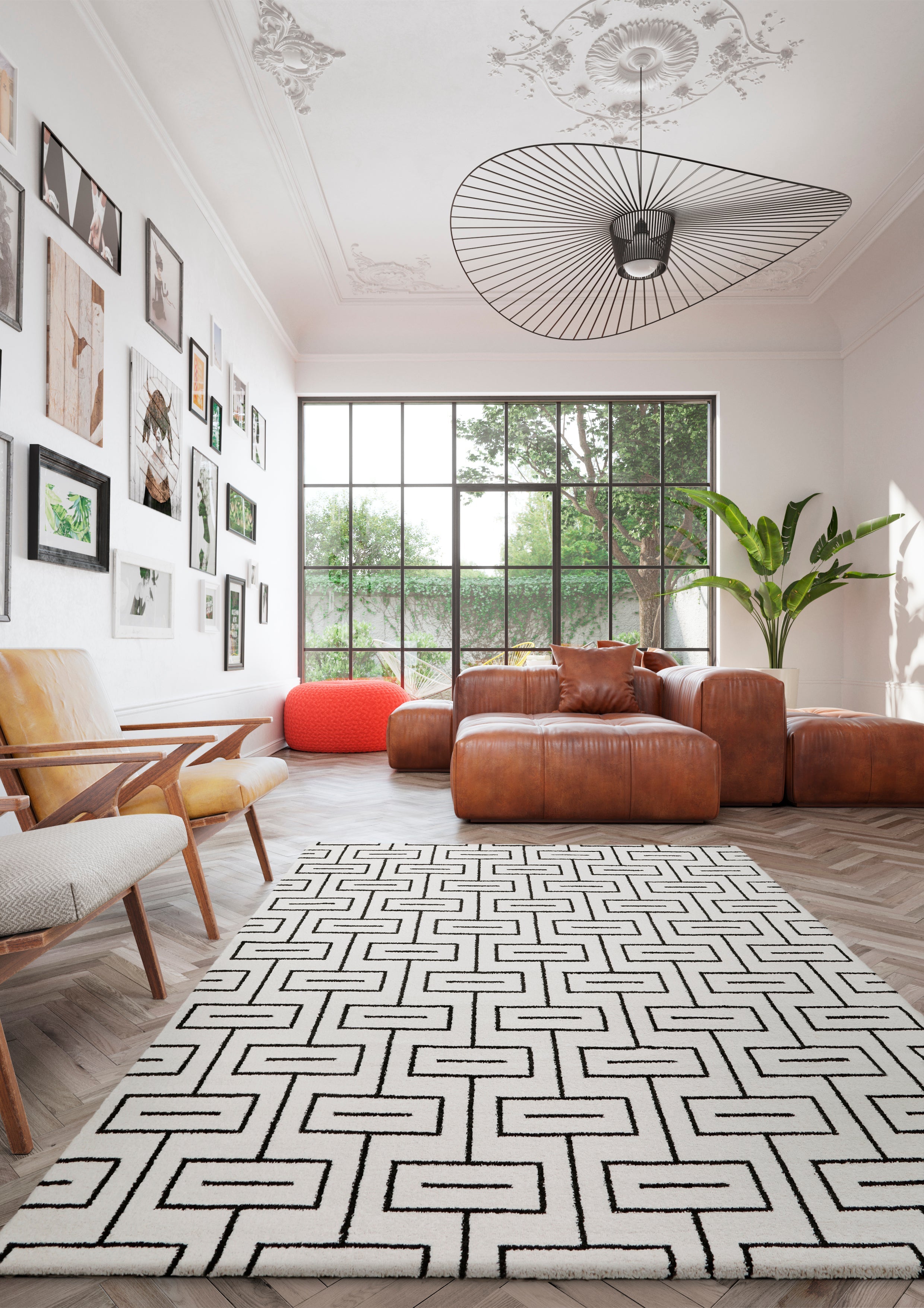 Belle Geometrical Square Line Design