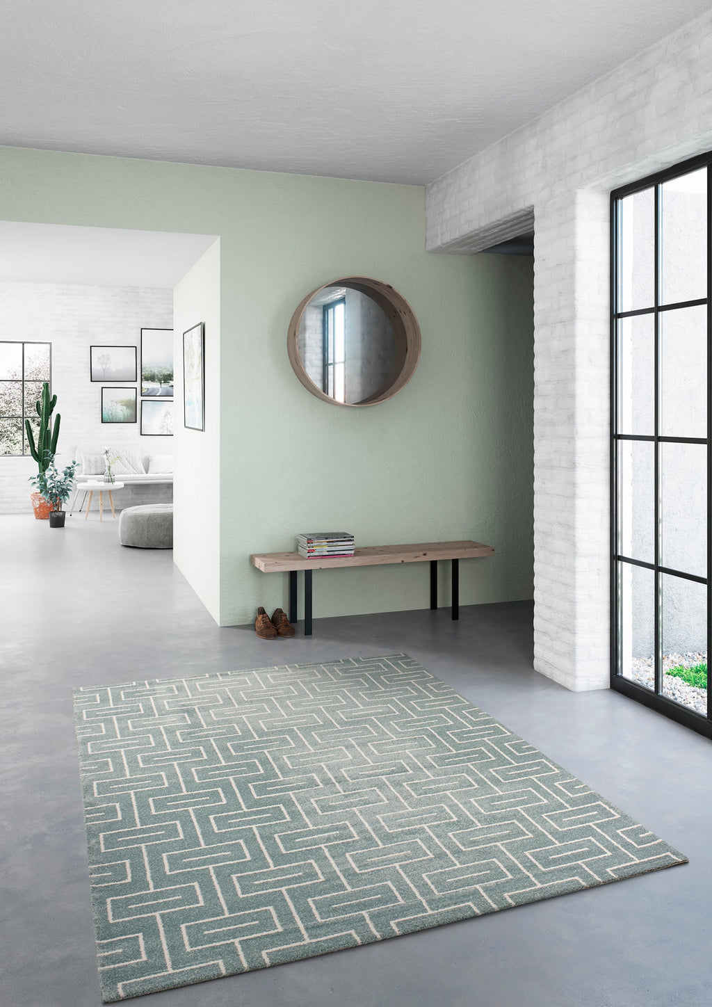Belle Geometrical Square Line Design