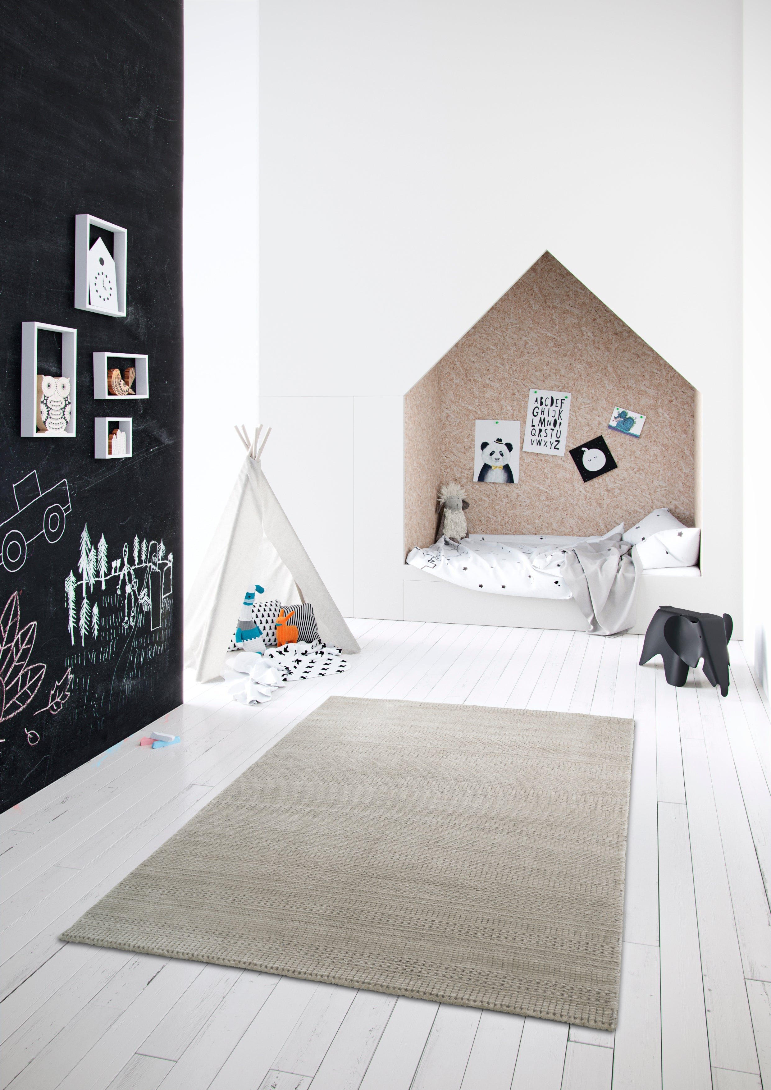 Ridge Modern Linear Design Light Grey